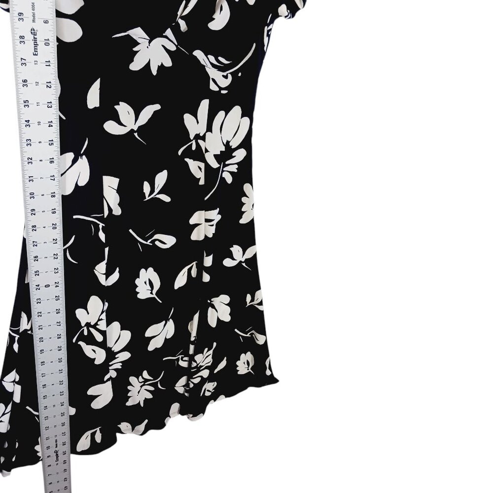Chaps, Jitterbug Style Dress, Black/White, Size Small, Retro Style, A line flair - Picture 10 of 14